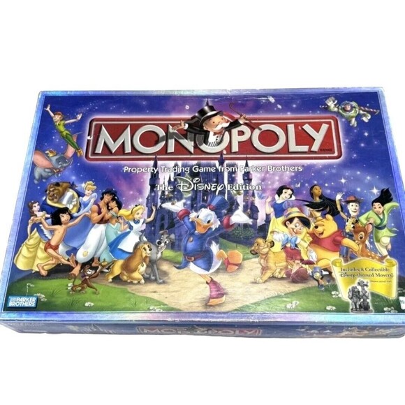 Disney Monopoly Board Game  Great Conditon 2001 Vintage Minus Rule Book - Picture 1 of 7